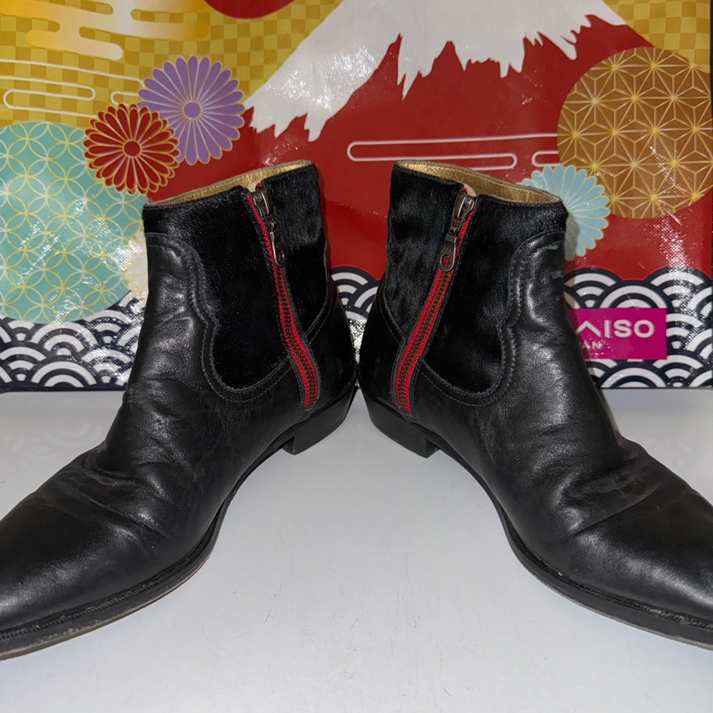 MODERN VICE leather black ankle boots